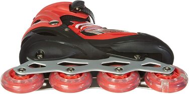 Дитячі ролики Kinder Inlineskates, розмір регулюється, світлові колеса, 4 розміри, 3 кольори (червоний, L (38-41))