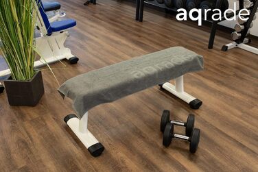 Спортивне рушник для фітнесу AQGRADE з фіксацією, 120x50 см, бавовна, сірий XL