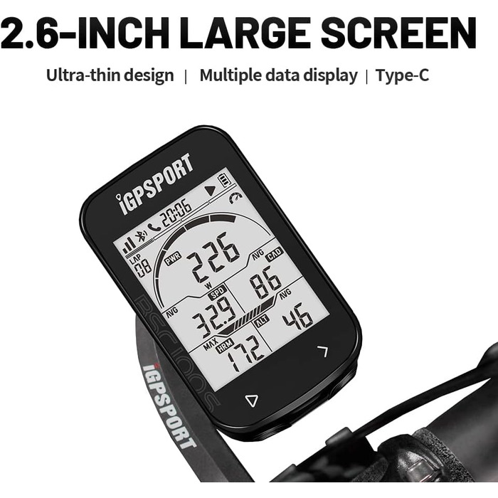 Велокомп'ютер GPS iGPSPORT BSC100S, 2,6