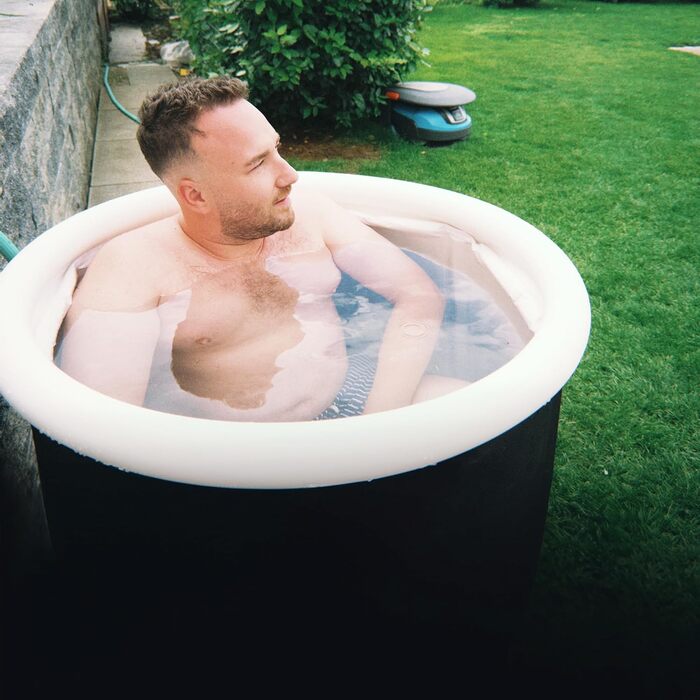 Ice Pod XL (80 см Ø) - складане ізольоване крижане ведро для холодної терапії, портативна ванна з ThermoDome, кришкою та термометром