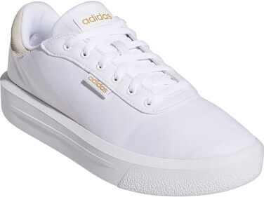 Жіночі кросівки adidas Court Platform CLN (38 2/3 EU, білий, золотий, чорний)
