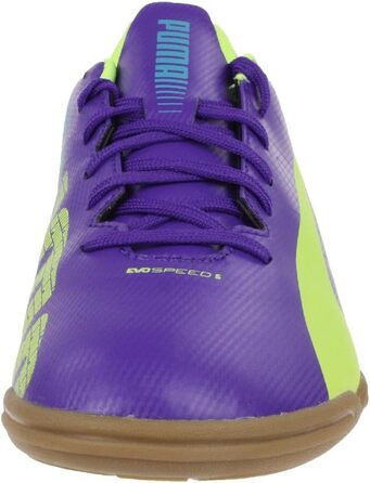 Кросівки футбольні PUMA Evospeed 5.3 Jr для залу, 37 EU, кольори: Prism Violet, Yellow, Blue