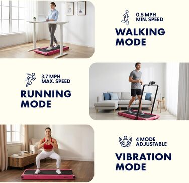 Бігова доріжка Squatz 2-in-1 Walking Pad для дому та офісу, рожева