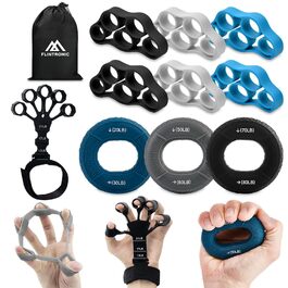 Флінтронік Гріффкрафттрейнер: Набір для тренування рук та пальців, 3 рівні опору. Ідеально для скелелазіння, гри на гітарі та піаніно