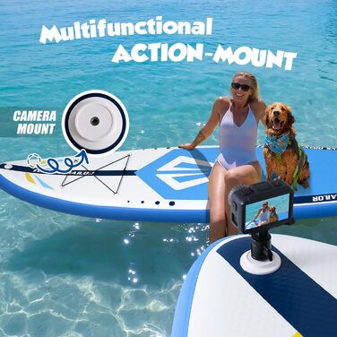 Надувне SUP-борд Tuxedo Sailor Stand Up Paddle Board з аксесуарами, для дорослих та підлітків, блакитний та жовтий