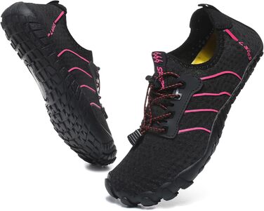 Чоловічі та жіночі аквашузи для плавання та серфінгу, швидко сохнуть, чорно-рожеві (36 EU)