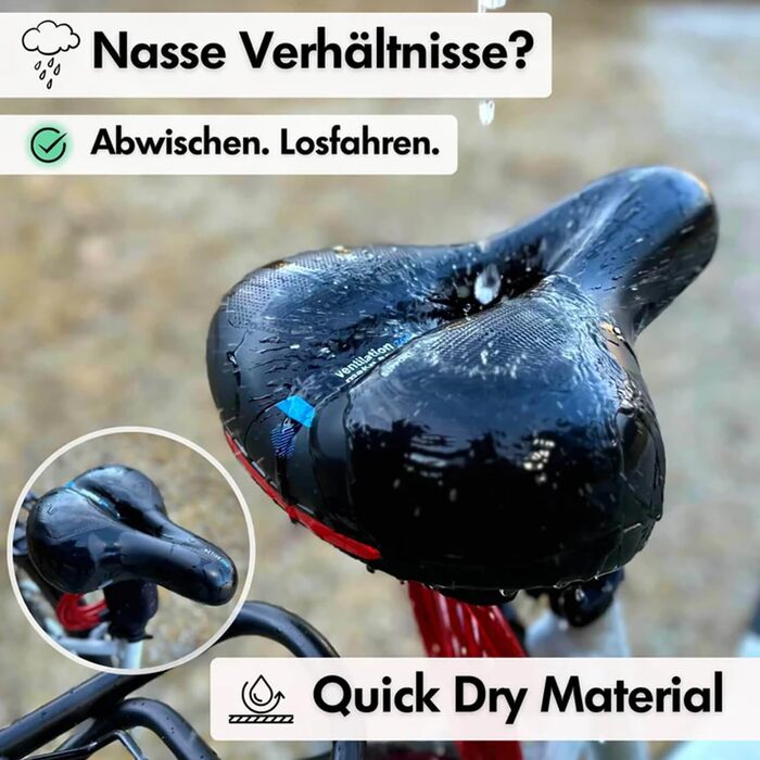 Велосипедне сідло Cloud Comfort Pro 2.0: м'яке, ергономічне, з пам'яті ефекту, амортизуюче, дихаюче. Підходить для чоловіків, жінок, дітей. City, mountain bike.