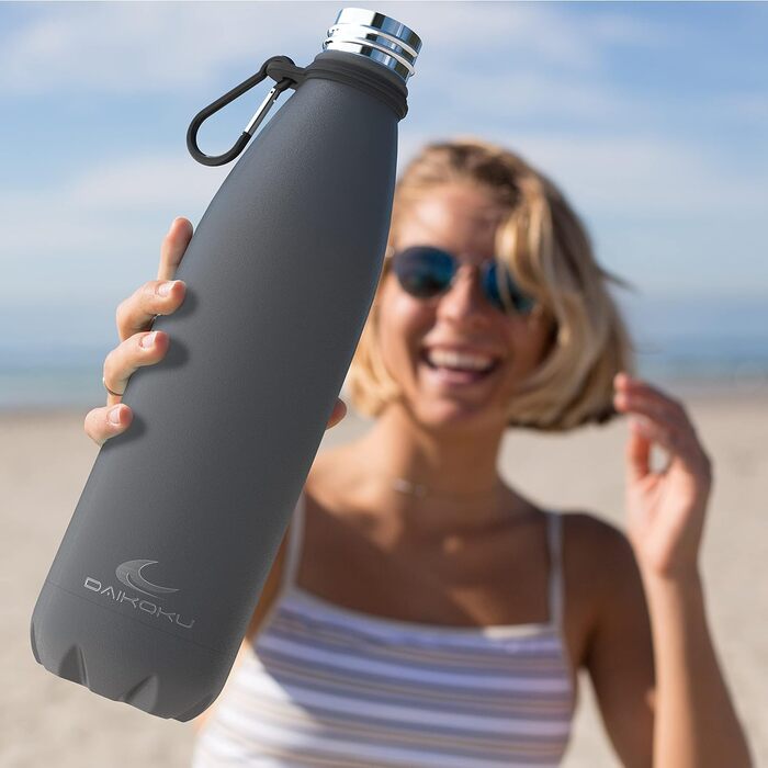 Термос Daikoku Edelstahl: 500 мл, нержавіюча сталь, 12 год гаряче, 24 год холодне, без BPA, сірий | Для спорту та відпочинку