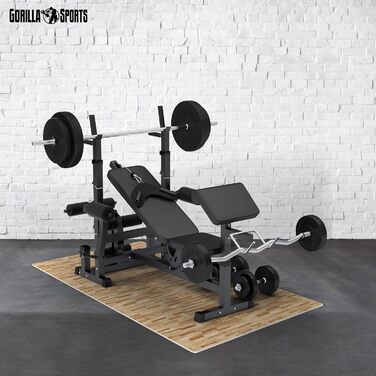 GORILLA SPORTS® Захисні мати EVA, 6 шт, 60x60x1,2 см, протиковзкі, для фітнесу, підлоги, басейну, пазлові, з 12 краями, вибір кольору