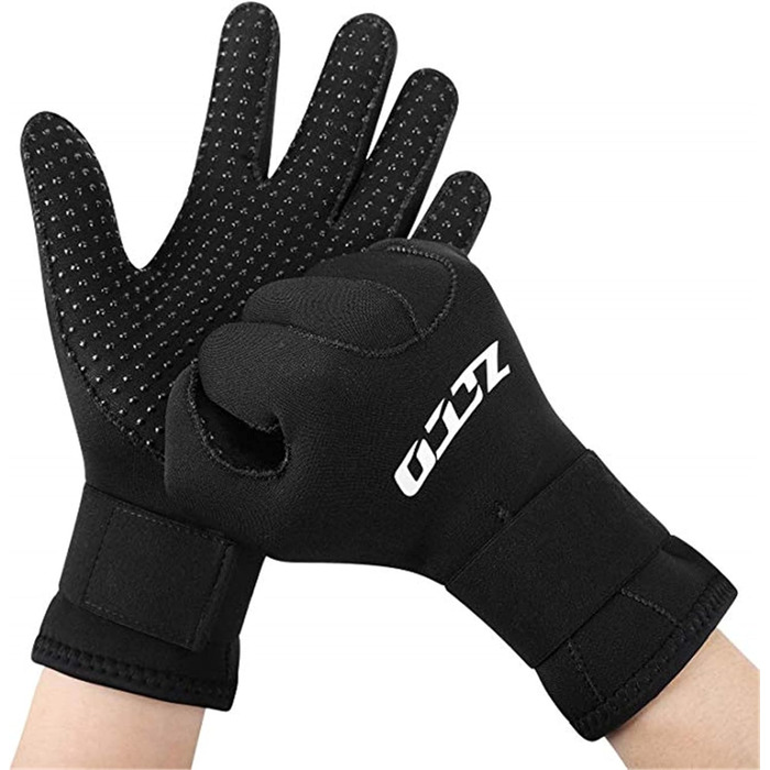 Рукавички для дайвінгу ZCCO з неопрену 3 мм / 5 мм, двошарові термо-рукавички з еластичним манжетом та антиковзким покриттям для дайвінгу, серфінгу, снорклінгу, розмір L 5 мм