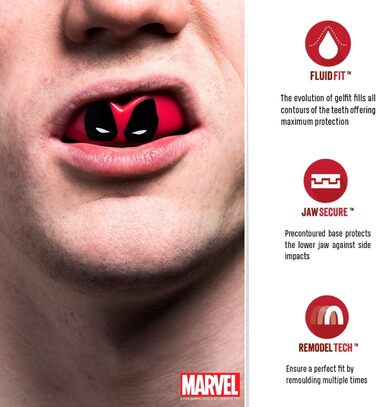 Захисна капа Deadpool Marvel для дорослих, спортивна, для єдиноборств, регбі, ММА, хокею, боксу, 12+ років