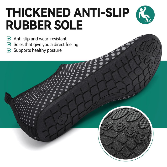 Аквашузи для плавання та йоги: чоловічі та жіночі, швидковисихаючі, неслизькі, сірі (39 EU, G995)