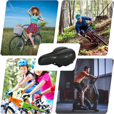 Зручний велосипедний сидіння BELSVOR з подвійною пружиною, ергономічне, для гірського велосипеда/MTB/велосипедів/складних велосипедів, з інструментом