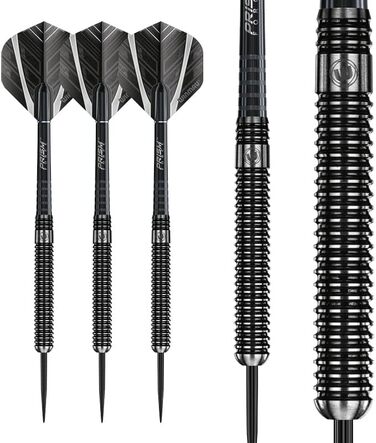 Професійні дротики WINMAU Blackout з вольфраму зі сталевим вістрям, з крилами та хвостовиками для дартсу