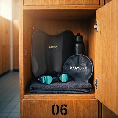 Дошка для плавання 2-в-1 (Kickboard & Pull Buoy) для дорослих, високощільна EVA-піна, Black Edition