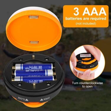 Кемпінгові ліхтарі Flintronic, 2 шт. LED, 5 режимів SOS, водонепроникні, міні-ліхтарі для намету, портативні, для пікніків, туризму, риболовлі, набір для надзвичайних ситуацій, оранжевий