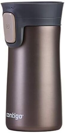 Термокухоль Contigo Pinnacle Autoseal 300 мл, нержавіюча сталь, ізольований, герметичний, для кави та напоїв на ходу, з кришкою Easy-Clean, без BPA, матовий сірий