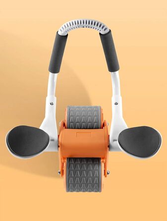 Ролер для пресу ABHDIEG з підставкою для ліктя, автоматичний відскік, тренування пресу вдома та в спортзалі, ролер з подвійним колесом для пресу