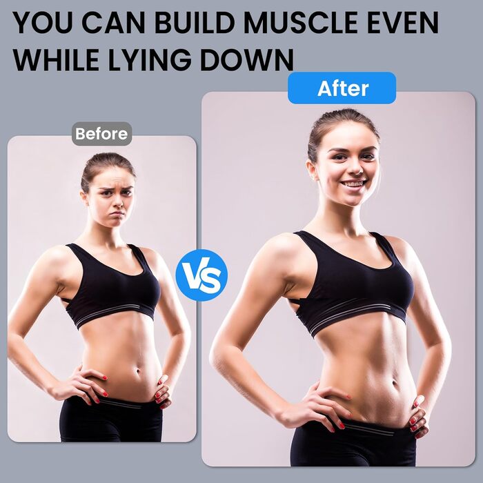 EMS тренажер для пресу, електричний з 10 режимів та 30 інтенсивностями, пристрій для тренувань EMS, зарядка Type-C, для формування м'язів пресу, показник витрати калорій