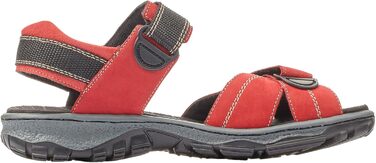 Жіночі сандалії Rieker 68851, класична модель, червоний колір, розмір 39 EU