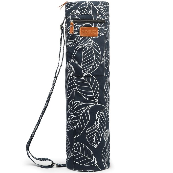 Сумка для йога-килимка Yogamatten-Tasche, синя з квітковим малюнком, унісекс, з плечовим ременем та кишенями