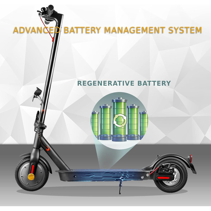 Електросамокат ZWHEEL E9 2023 для доріг з ABE, 350-400Вт, 30км, рекуперація, 8.5'' надувні колеса, амортизація, для дорослих, до 120кг