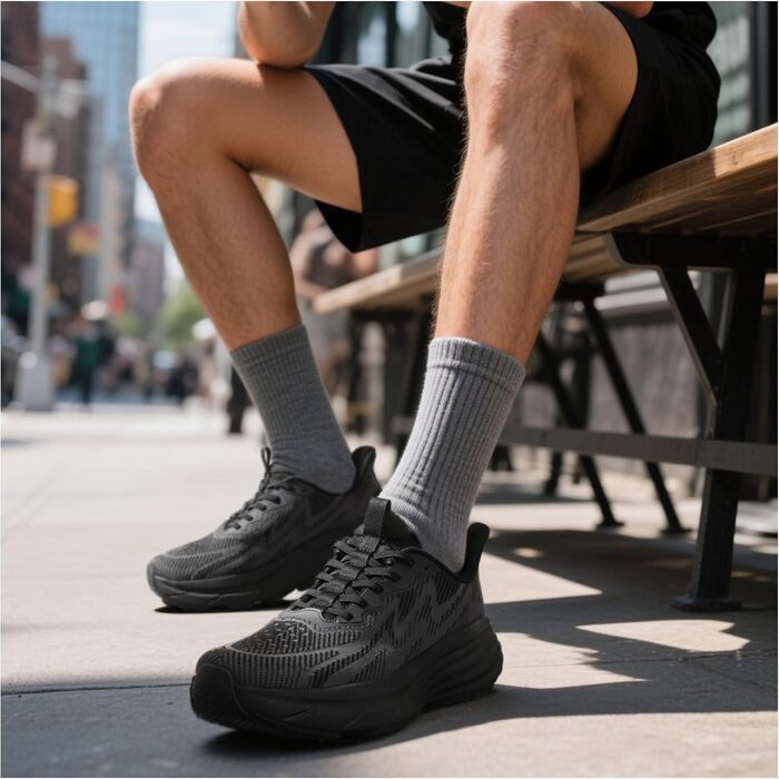 Чоловічі кросівки для бігу та ходьби ALLSWIFT, чорного кольору, 42 EU