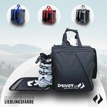 Рюкзак для лижних черевиків Driver13 з відділенням для шолома. Підходить для лиж, сноуборду, роликів та чоботів. Оригінальний рюкзак з 2007 року, чорний.