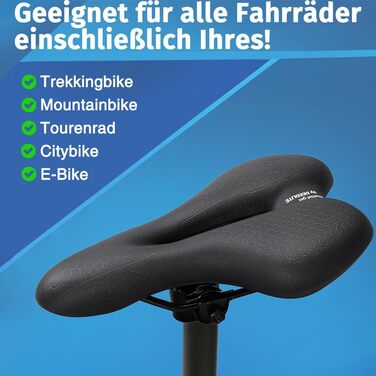 Велосипедне сідло Deedlite Premium Universal Pro 3.0 – зручне, м'яке, з ефектом пам’яті, анатомічне, для спортивного та міського велосипеда, універсальний розмір, матове покриття