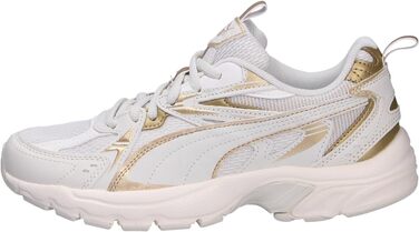 Кросівки PUMA Milenio Tech для жінок, 38 EU, Vapor Gray, Puma Gold, Warm White