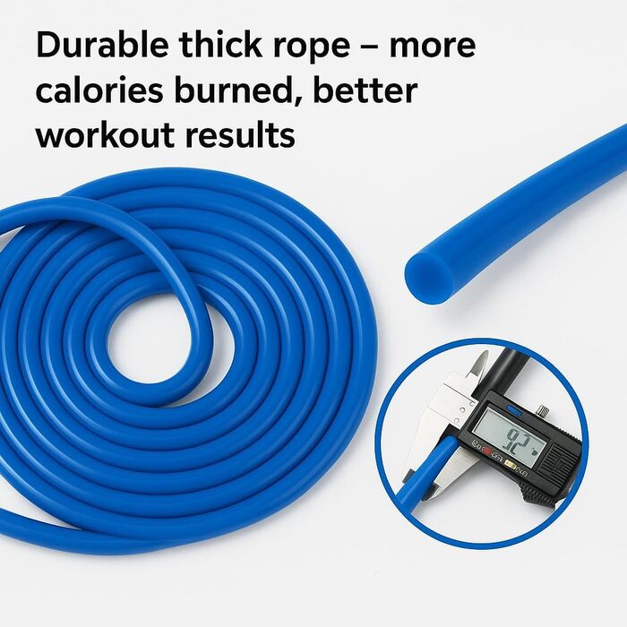 Стрибкове канат Titan з регулюванням, 3 м, з навантаженням, для CrossFit, фітнесу, боксу, MMA, тренувань у спортзалі, синій