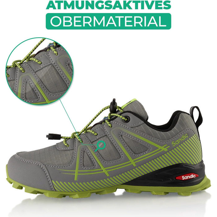 Черевики для хайкінгу та трекінгу Damen Herren: дихаючі, для жінок та чоловіків, турецький колір (42 EU, сірий, зелений)