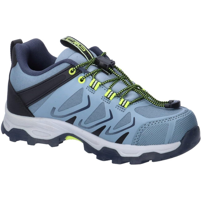 Дитячі черевики CMP Byne Low WP для активного відпочинку, водонепроникні, кольори: антрацит, кислотний зелений, розмір 35 EU