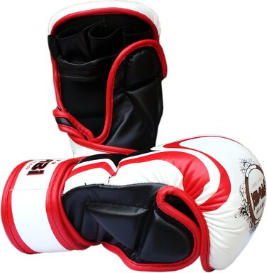 Гібридні MMA рукавички Farabi Sports 7oz, напівпрофесійні, для тренувань, греплінгу та спарингу, розмір S/M