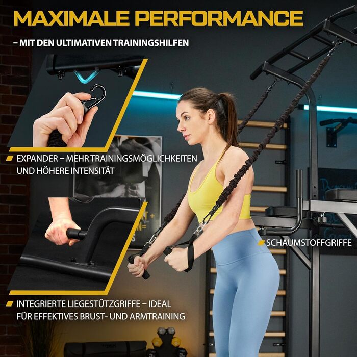 TREX SPORT Power Tower TX-150PR: турнік, бруси та силовий комплекс | Фітнес-станція до 150 кг