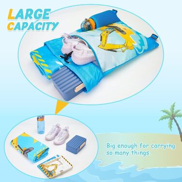 Спортивна сумка WAWSAM для гімнастики - 38 × 45 см. Водонепроникна сумка для плавання, пляжу та покупок (для дітей)