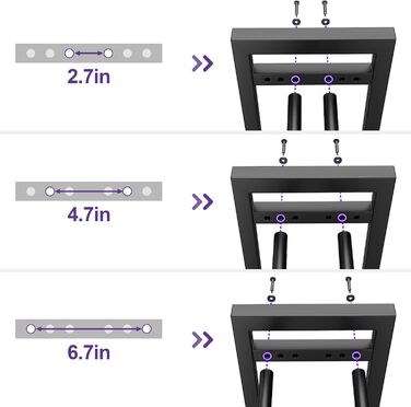 Регульована трирівнева стійка для гантелей Niffgaff з подовженим дном та бічними гачками, міцна, вантажопідйомність 204 кг, для домашньої тренажерної зали (лише стійка)