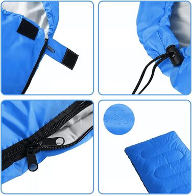 Спальник кокон Mumienschlafsack літній для кемпінгу та дому з капюшоном - легкий та компактний