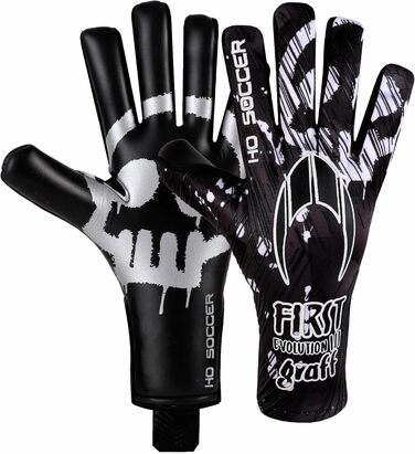 Воротарські рукавички HO Soccer First Evolution III Graffiti Creepy, для дітей, чорні/білі, розмір 3