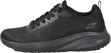 Жіночі кросівки Skechers Bob's Squad Chaos Face-Off, бежевий колір, текстиль (розмір 42 EU, Wide Fit, Black Engineered Knit Trim)