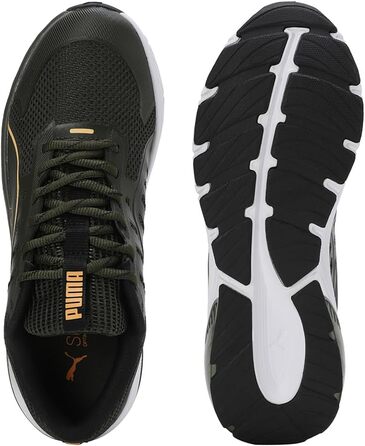 Кросівки PUMA Zellenblendung для вулиці та бігу, 46 EU, Dark Olive/Sun Stream/Puma Black