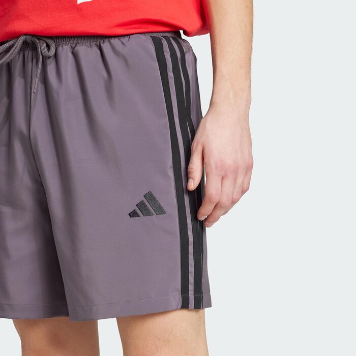 Чоловічі повсякденні шорти adidas Essentias French Terry 3-Stripes, сірі (Grey Strata / Black), розмір 3XL