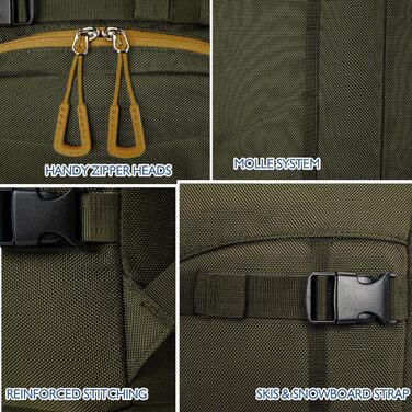 Рюкзак для лижного спорядження Unigear 50L/70L з відділенням для шолома, 50/70 літрів, армійний зелений