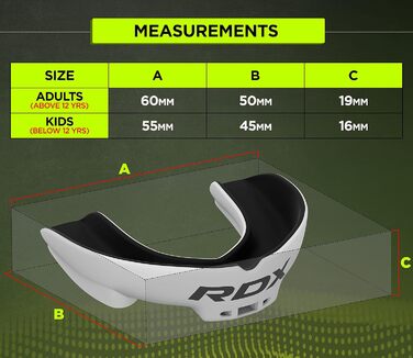 Захист для зубів RDX для єдиноборств: бокс, ММА, кікбоксинг, хокей, футбол, регбі. Зручний кейс. Підходить для дорослих та дітей (від 12 років).