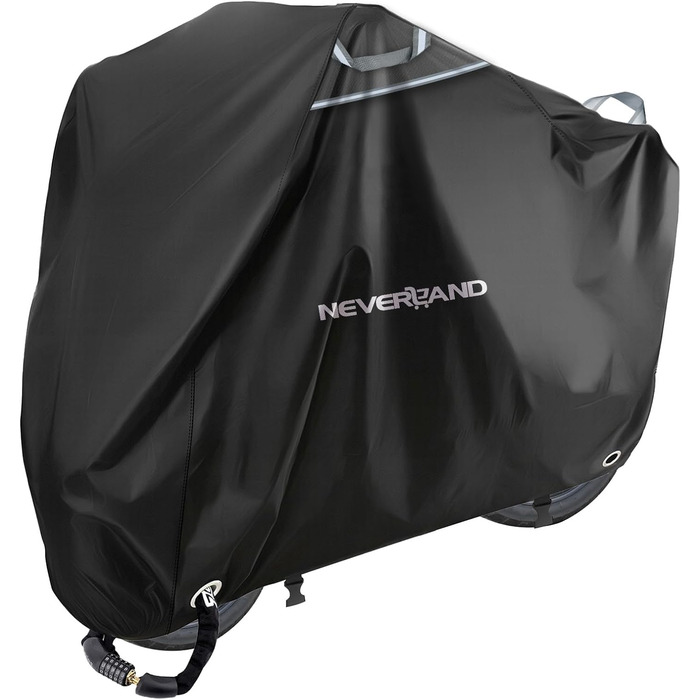 Водонепроникний чохол для мотоцикла 300D NEVERLAND - захист від зимових опадів, 220x95x110 см, чорний