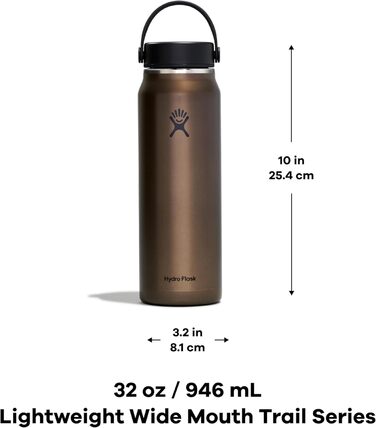 Пляшка для води Hydro Flask Trail Series, легка, кварцова, з широкою гнучкою кришкою та подвійною вакуумною ізоляцією, 907 г