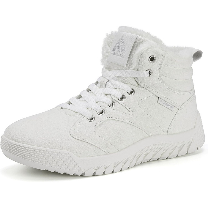 Зимові черевики Mishansha для жінок, теплі, з підкладкою, снігоступи, зимові черевики для активного відпочинку, розміри 36-48 EU (37 EU, теплі білі)