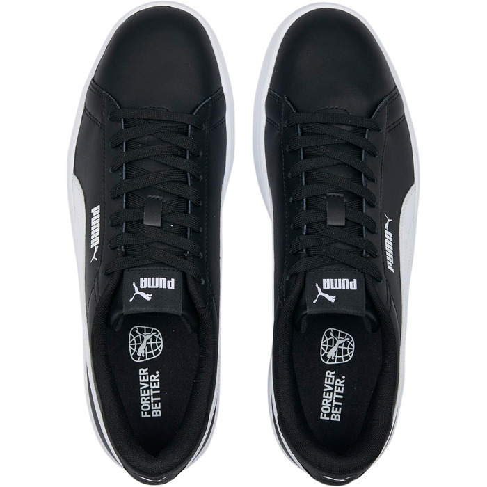 Кросівки Puma Smash 3.0 LS унісекс, чорні з білим (Puma Black/White), розмір 43 EU