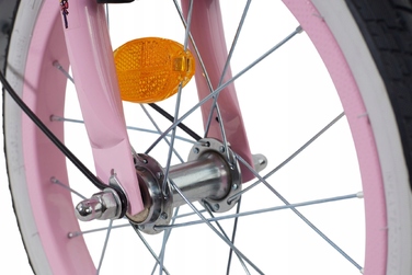 Дитячий велосипед 16 дюймів для дівчинки з ручкою-штовхачем, бічними колесами та кошиком Kimet