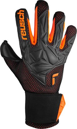 Воротарські рукавички Reusch Attrakt Infinity Airvent, чорні-оранжеві, розмір 8.5, унісекс, для дорослих